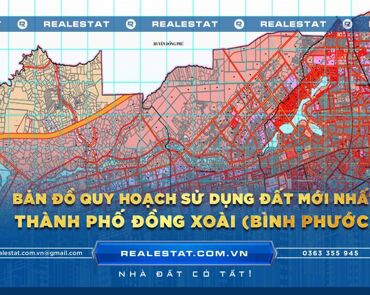 Bản đồ quy hoạch sử dụng đất Thành phố Đồng Xoài (Bình Phước) mới nhất
