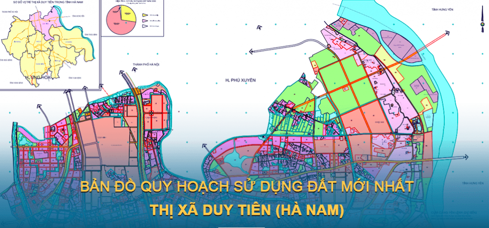 Bản đồ quy hoạch sử dụng đất Thị xã Duy Tiên ( Hà Nam ) mới nhất 2030