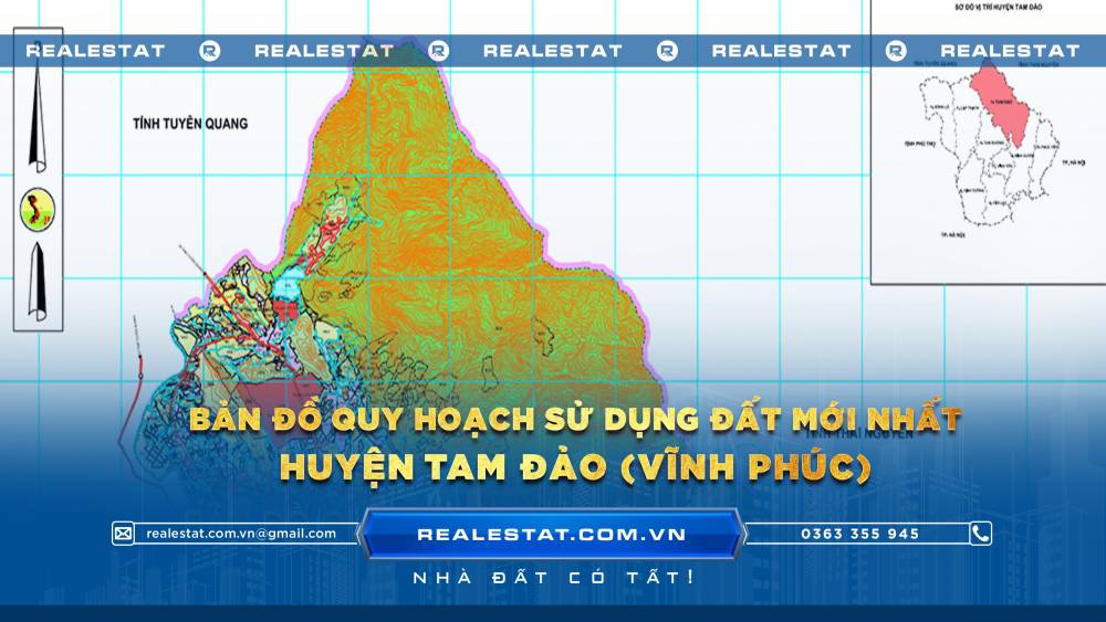 Bản đồ quy hoạch sử dụng đất huyện Tam Đảo (Vĩnh Phúc) mới nhất