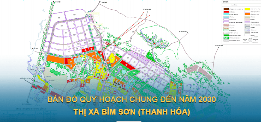 Bản đồ quy hoạch chung xây dựng thị xã Bỉm Sơn đến năm 2030