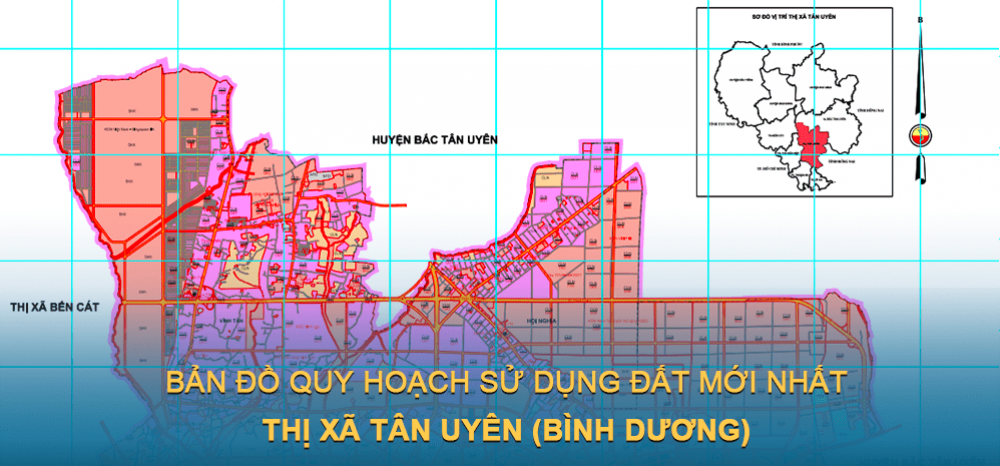 Bản đồ quy hoạch sử dụng đất Thị xã Tân Uyên 2030