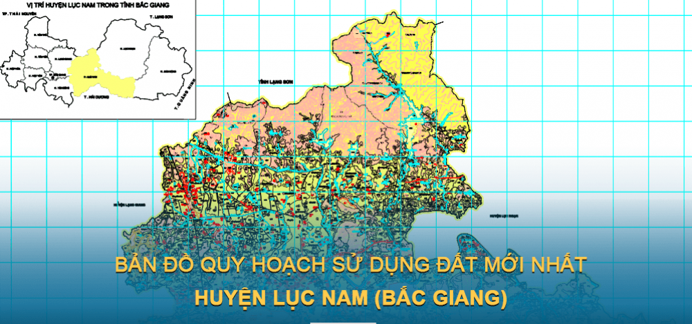 Bản đồ quy hoạch sử dụng đất huyện Lục Nam (Bắc Giang) đến năm 2030