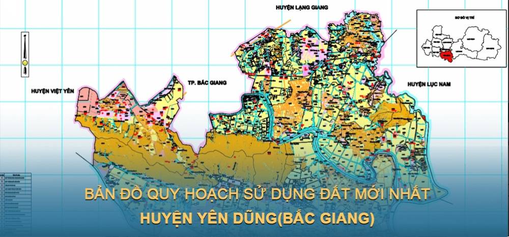 Bản đồ quy hoạch sử dụng đất huyện Yên Dũng (Bắc Giang) đến năm 2030