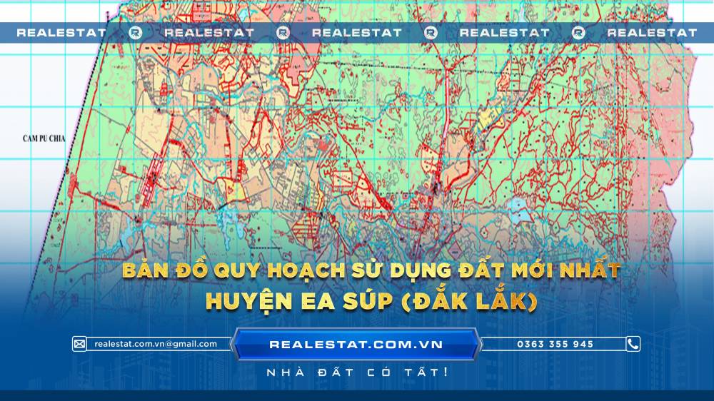 Bản đồ quy hoạch sử dụng đất huyện Ea Súp (Đắk Lắk) mới nhất
