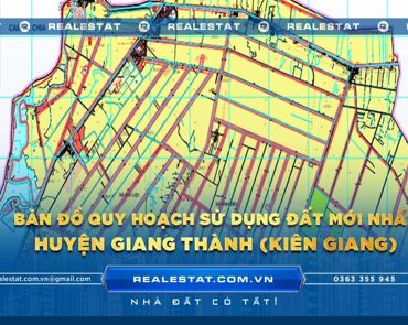 Bản đồ quy hoạch sử dụng đất huyện Giang Thành (Kiên Giang) mới nhất